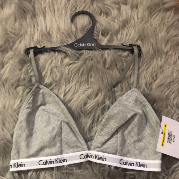 Calvin Klein Other - ✨SOLD✨ Light Grey Calvin Klein Triangle Bra